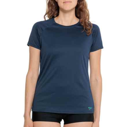 Speedo Swim T-Shirt - UPF 50+, Short Sleeve in Navy
