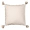 565MR_2 Spencer Amena Natural Textured Throw Pillow - 20x20”, Feathers
