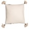 565RJ_2 Spencer Crissy Natural Textured Throw Pillow - 18x18”, Feathers