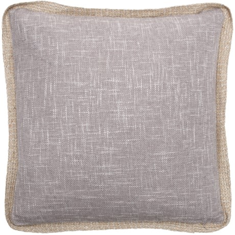 Spencer Scarlet Parker Jute Trim Throw Pillow 40x40” Feathers Delectable Jute Pillow Cover With Braided Trim Spencer Scarlet Parker Jute Trim Throw Pillow 40x40” Feathers Delectable Jute Pillow Cover With Braided Trim