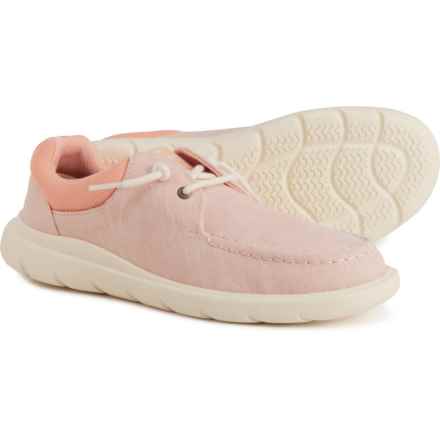 Sperry Captain’s Moc Chambray Sneakers (For Women) in Peach