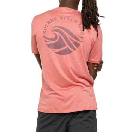 Sperry Graphic Rash Guard - UPF 30+, Short Sleeve in Strawberry Ice