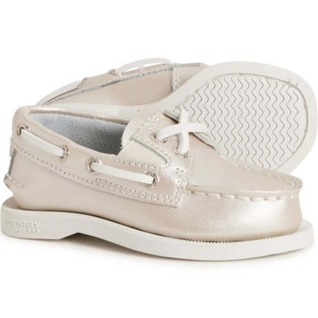 Sperry Little Boys and Girls Authentic Original Boat Shoes - Leather in Champagne