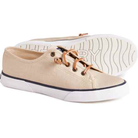 Sperry Pier View Canvas Sneakers (For Women) in Sand