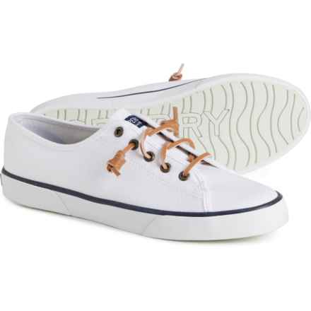 Sperry Pier View Canvas Sneakers (For Women) in White