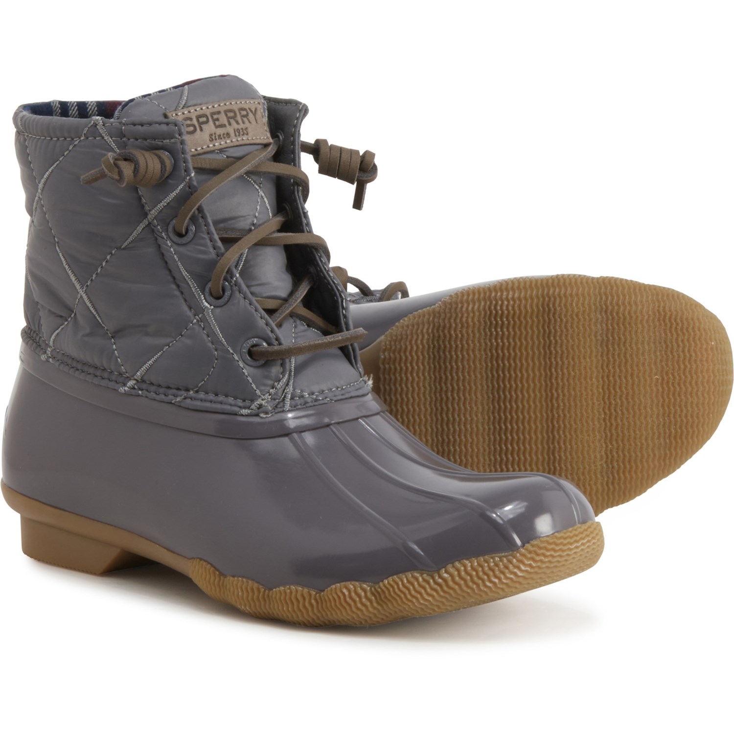 sperry saltwater grey duck boots