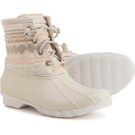 Botas Sperry Saltwater Textured Stripe Mujer - Marrones - Resistente Al Agua