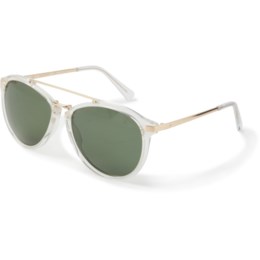 Sperry Men's Polarized Striper Polycarbonate Lenses Block 100% UVA & UVB Rays Sunglasses (Crystal)