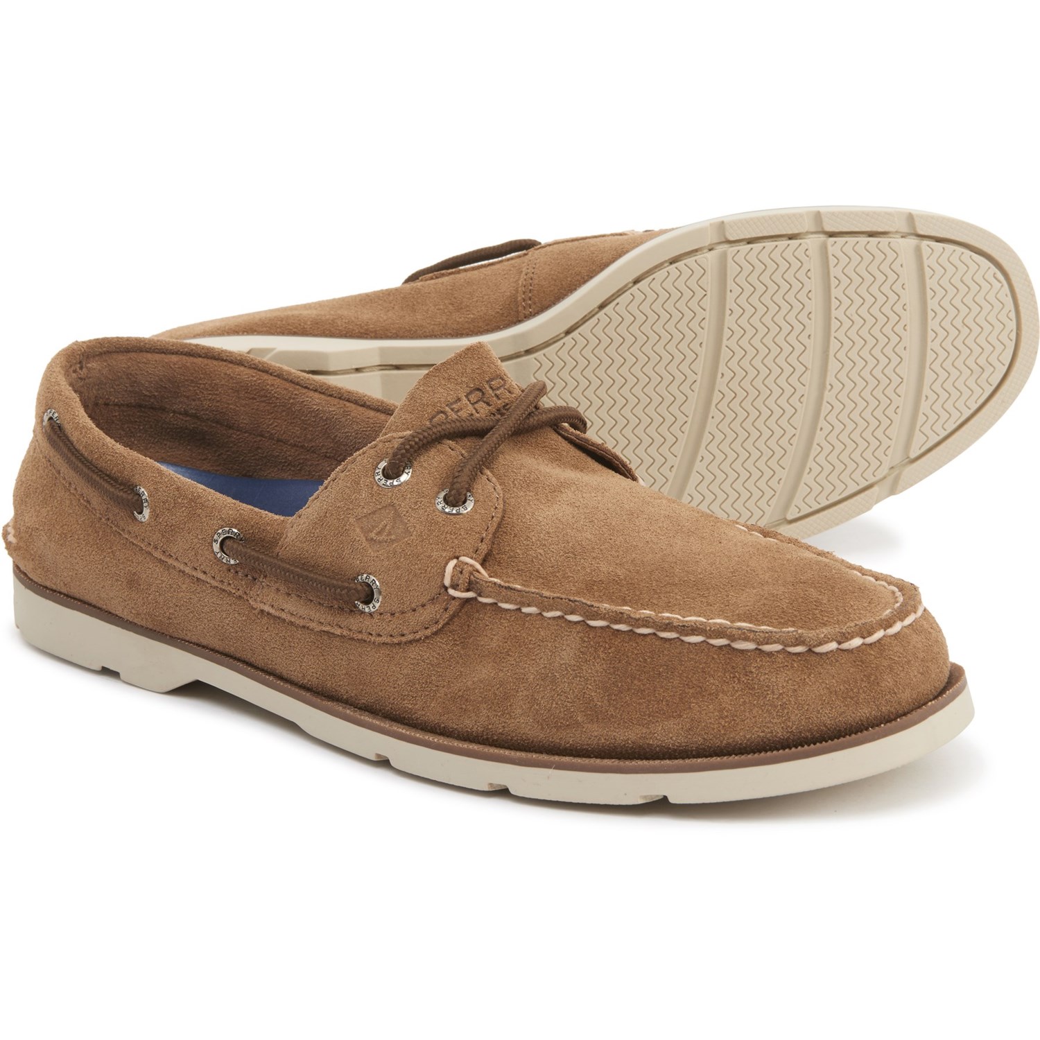 Sperry Tan Leeward 2-Eye Boat Shoes (For Men)