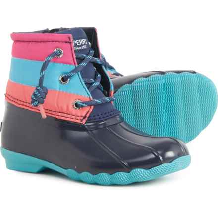 Sperry Toddler Girls Saltwater Duck Boots - Waterproof in Navy