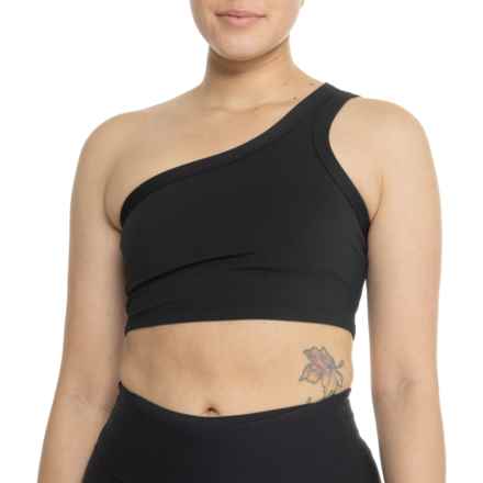 Spiritual Gangster Cruz One-Shoulder Tank Top in Black