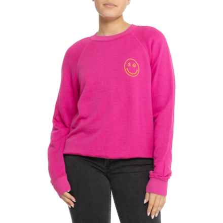 Spiritual Gangster Smiley Forever Sweatshirt in Magenta