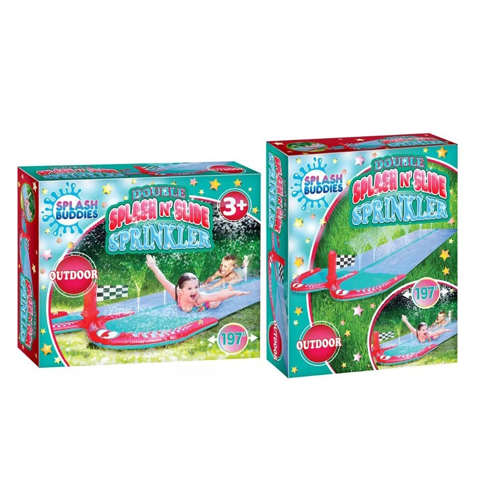 SPLASH BUDDIES Double Slip N’ Slide Sprinkler - 197”