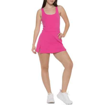 SPLITS59 Martina Rigor Dress - Built-In Liner, Sleeveless in Berry