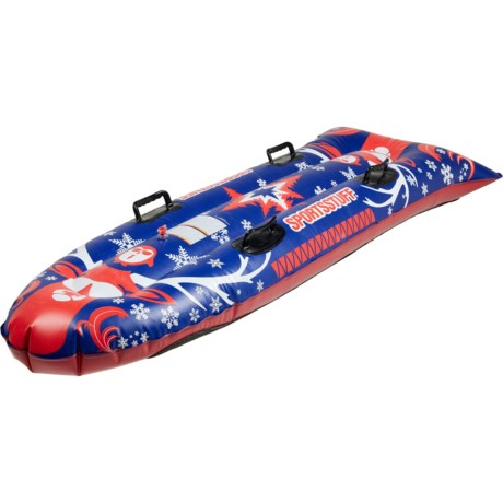 SPORTSSTUFF Double Deer 2-Person Inflatable Snow Tube - 69x26” in Blue/Red/White