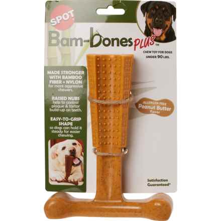 Spot Bam-Bones Plus Dog Chew Toy - 7” in Peanut Butter