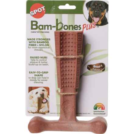 Spot Bambone Plus Chew Dog Toy - 7” in Beef