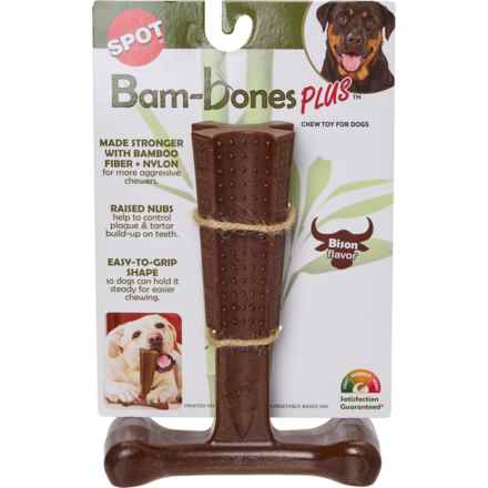 Spot Bambone Plus Chew Dog Toy - 7” in Bison
