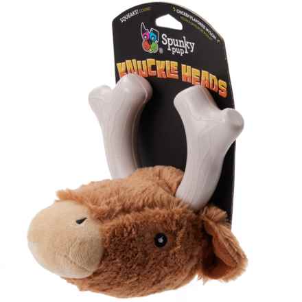 Spunky Pup Knuckleheads Deer Dog Toy - 5.5”, Squeaker in Deer