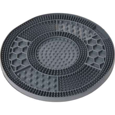 Spunky Pup Round Lick Pad for Pets in Grey
