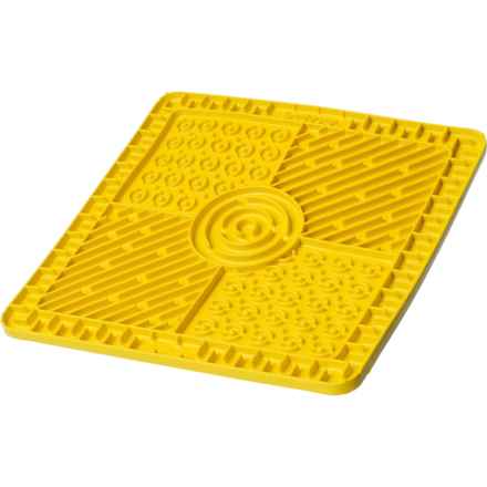 Spunky Pup Square Lick Pad for Pets in Yellow