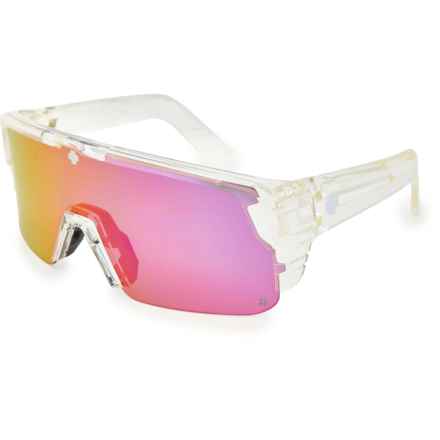 SPY Monolith Sunglasses - Mirror Lens in Crystal/Happy Gray Green/Pink Spectra