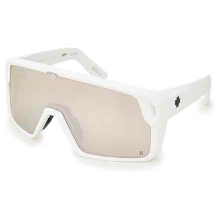 SPY Monolith Sunglasses - Mirror Lens in Matte White/Happy Bronze/Platinum Spectra