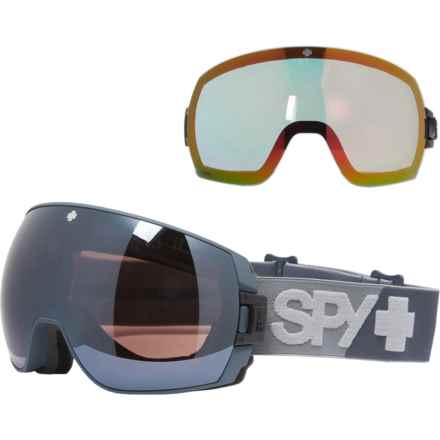 Spy Optics Legacy Colorblock 2.0 Ski Goggles - Extra Lens (For Men and Women) in Dark Gray/Happy Bronze/Silver Mirror
