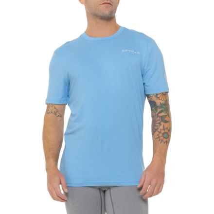 Spyder Active Peached Commuter T-Shirt - Short Sleeve in Tranquil Blue Heather