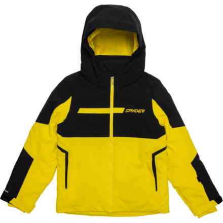 Spyder Big Boys Challenger Ski Jacket - Waterproof, Insulated in Acid Yellow