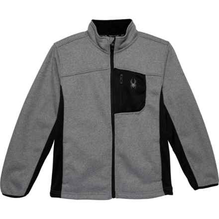 Spyder Big Boys Core SweaterFleece Softshell Jacket in Pewter