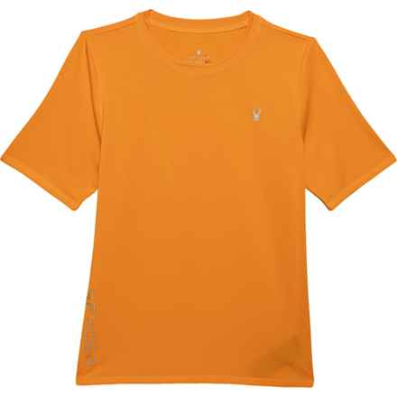 Spyder Big Boys Logo Rash Guard - UPF 30+, Short Sleeve in Flare
