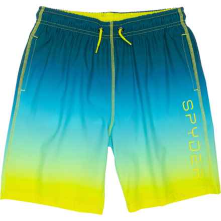 Spyder Big Boys Ombre Volley Swim Shorts - UPF 30+ in Sharp Lime