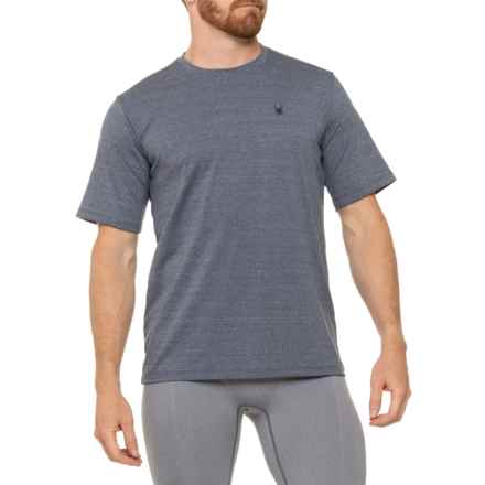 Spyder Box Jacquard T-Shirt - Short Sleeve in Navy