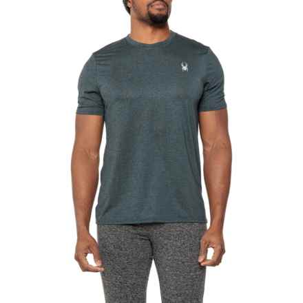 Spyder Box Textured T-Shirt - Short Sleeve in Black Heather