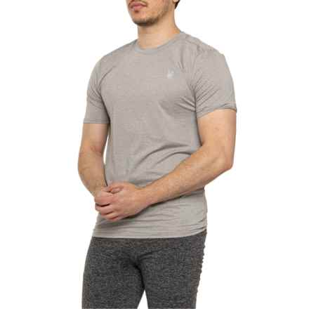 Spyder Box Textured T-Shirt - Short Sleeve in Light Grey Heather