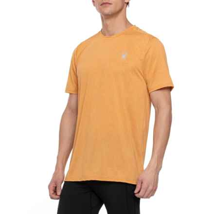 Spyder Box Textured T-Shirt - Short Sleeve in Marigold Heather