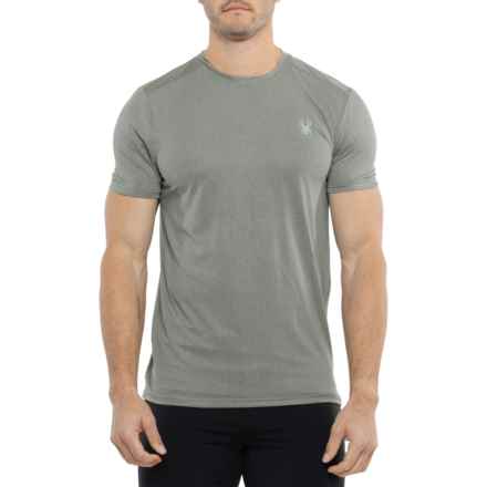 Spyder Box Textured T-Shirt -Short Sleeve in Moss Heather