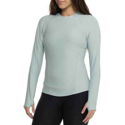 Spyder Brush Back T-Shirt - Long Sleeve in Mint Julep Straited