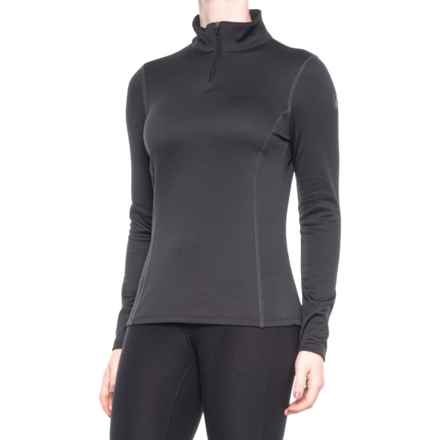 Spyder Brushed Base Layer Top - Zip Neck, Long Sleeve (For Women) in Black