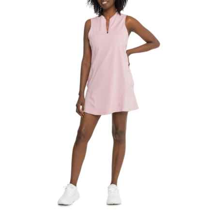 Spyder Brushed Knit Dress - Zip Neck, Sleeveless in Lilac