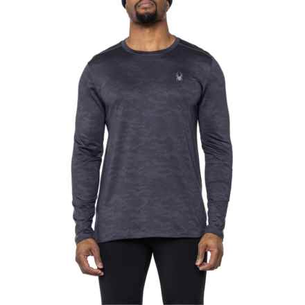 Spyder Camo Jacquard T-Shirt - Long Sleeve in Burnt Charcoal