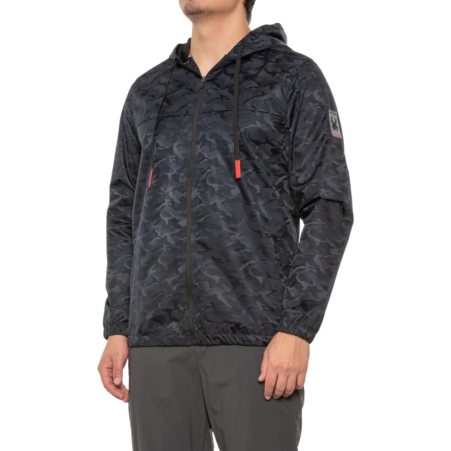 Spyder Camo Jacquard Windbreaker Running Jacket (For Men)