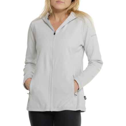 Spyder Cashmere-Like Fleece Hoodie - Full Zip in Light Grey Heather