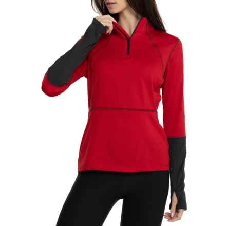 Spyder Charger Base Layer Top - Zip Neck, Long Sleeve in Pulse