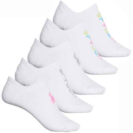 Spyder Color Logo Super No-Show Socks - 5-Pack, Below the Ankle (For Women) in White
