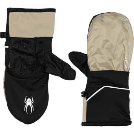 Spyder Convertible Running Gloves (For Men) in Stone