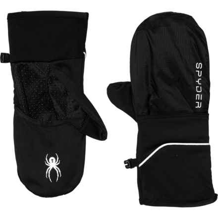 Spyder Convertible Running Gloves in Black