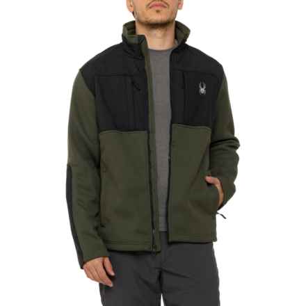 Spyder Core Soft Shell Sweater Fleece Jacket in Olive