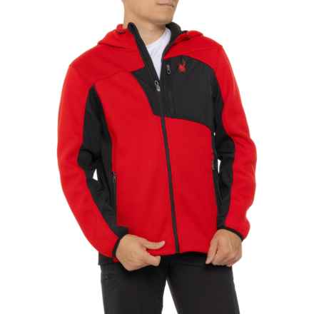 Spyder Core Sweater Fleece Softshell Hooded Jacket in Syder Red